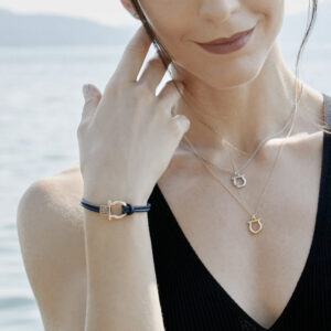 Bracciale nautico Sail-O Lattitude Oro Rosa 18K BR21BL401W